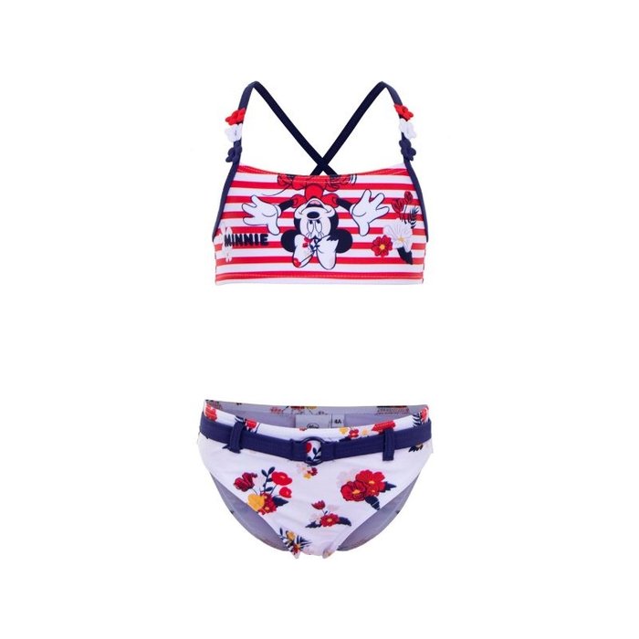 Meisjes Bikini Minnie Mouse Flower Rood/Wit