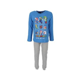 Kinderpyjama Super Mario Blauw/Grijs