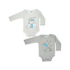 2 Pack Baby Rompers Winnie de Poeh Grijs-Wit