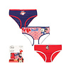 3 Pack Meisjes slips Minnie Mouse Marineblauw-Rood/streep-Rood