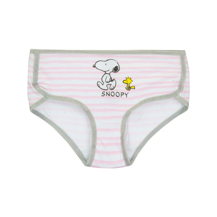 2 Pack Meisjes slips Snoopy Grijs-Roze