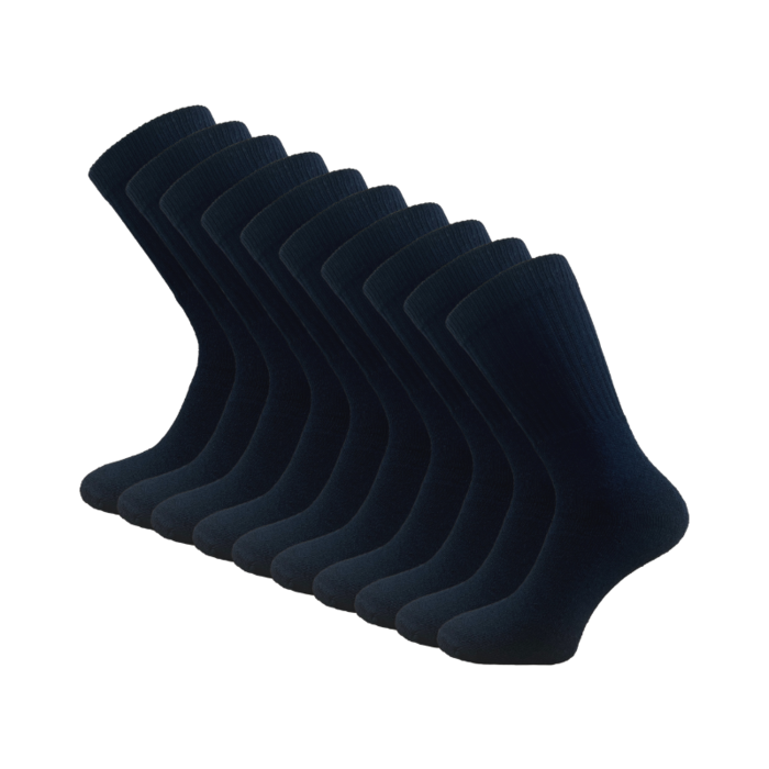 10 paar SQOTTON® Werk- en Sportsokken - Zwart