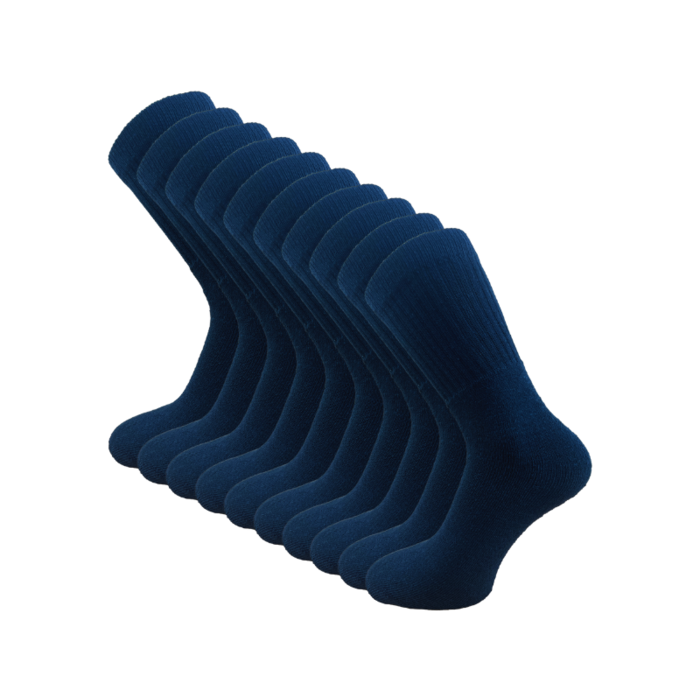 10 paar SQOTTON® Werk- en Sportsokken - Marineblauw