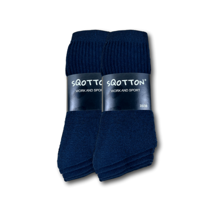 10 paar SQOTTON® Werk- en Sportsokken - Marineblauw