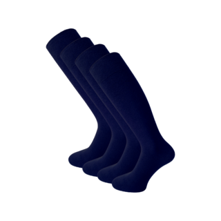 4 paar Kniekousen Naadloos Marineblauw