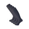4 paar Kniekousen Naadloos Antraciet