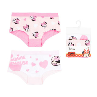 2 Pack Meisjes hipsters Minnie Mouse Roze-Wit