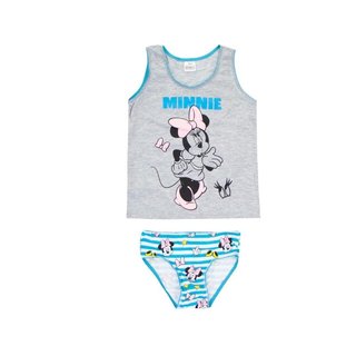 Meisjes ondergoedset Minnie Mouse Gestreept Grijs-Blauw