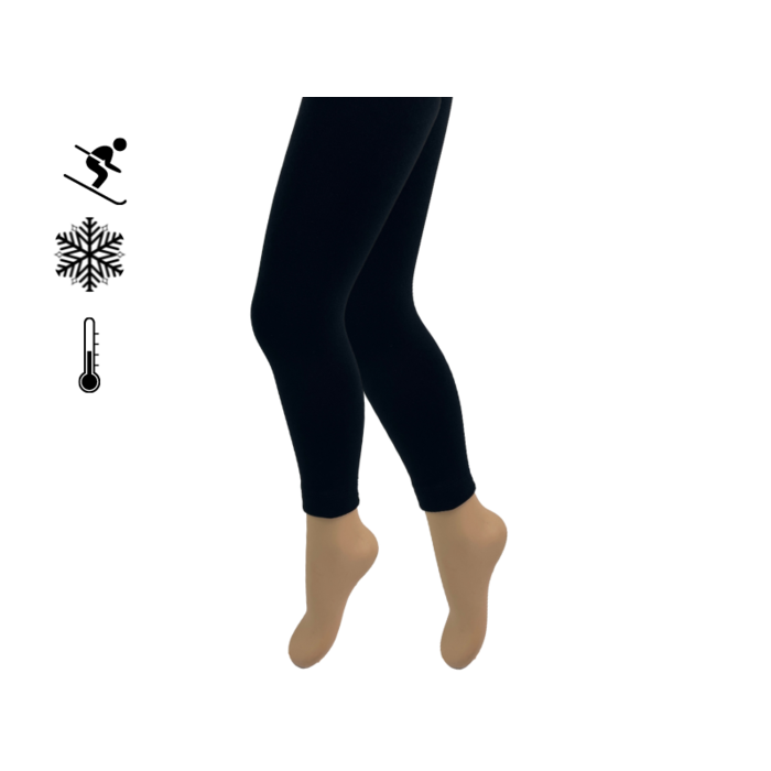 Kinder Thermolegging - Fleecevoering - Zwart