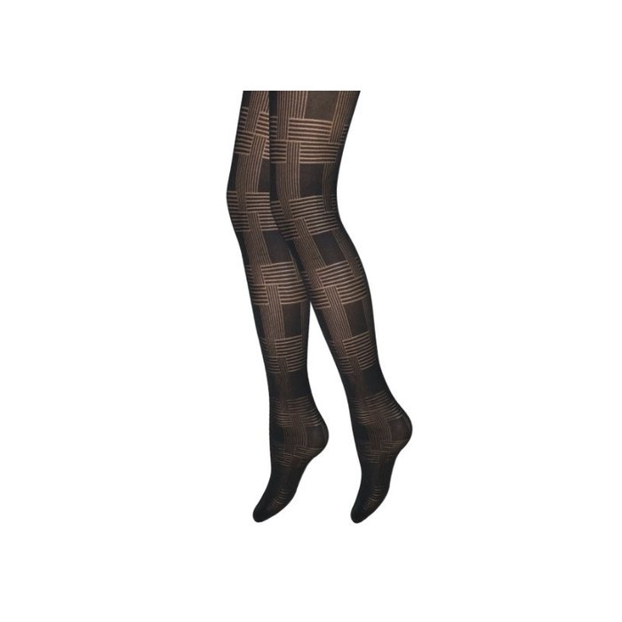 Panty Mandensteek Gestreept Zwart