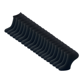 20 paar Sneakersokken Basic Zwart