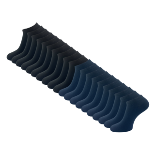 20 paar Sneakersokken Basic - Zwart-Marine