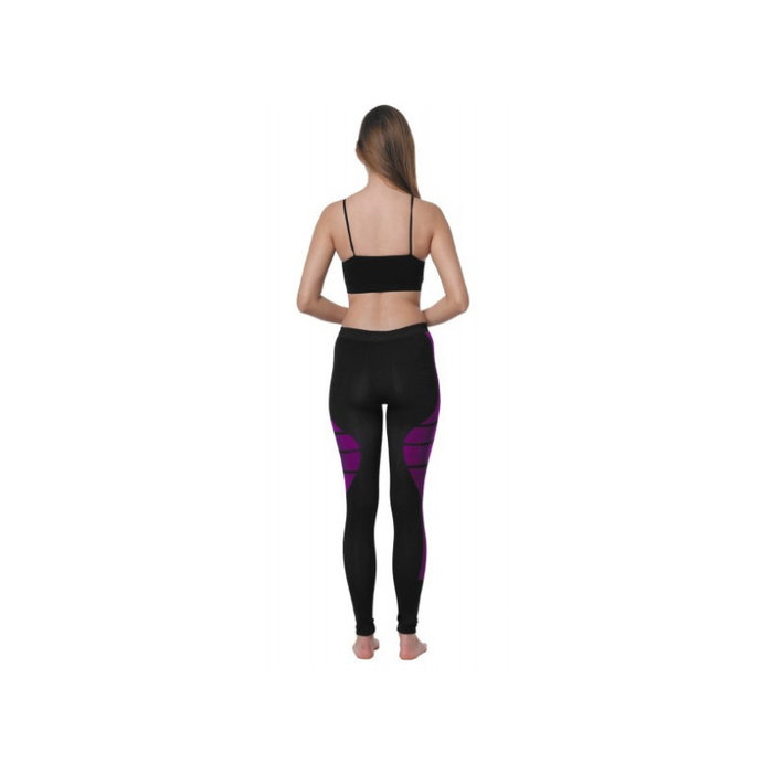 Thermo sportlegging - Seamless - Quick Dry - Zwart-Roze