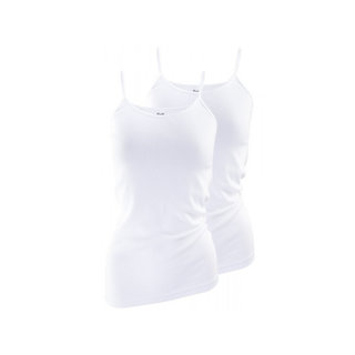 2 stuks dames onderhemd - spaghettiband - 100% katoen - Wit