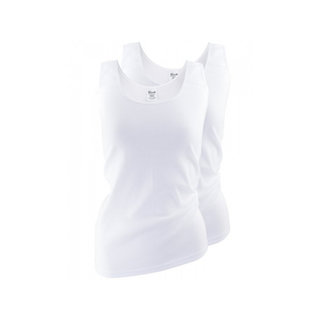 2 stuks dames onderhemd - tanktop - 100% katoen - Wit