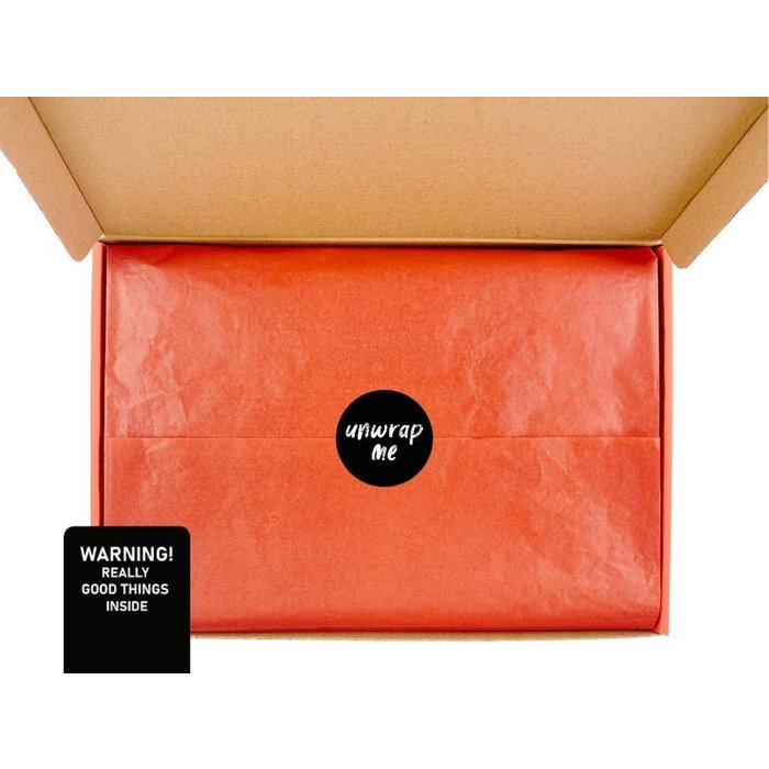 Vrolijke sokken met chocolade Giftbox After Party Oranje