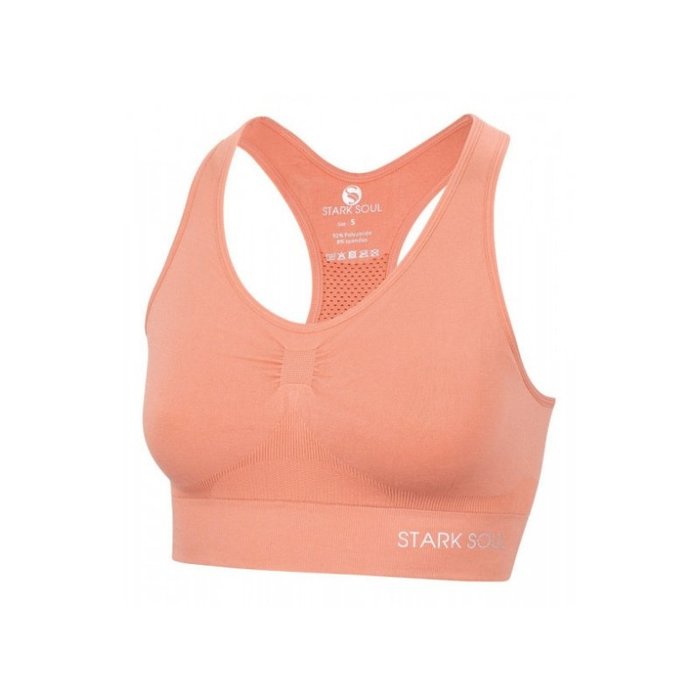 Sportbeha Racerback Naadloos Perzik