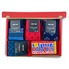 Naadloze sokken met chocolade Giftbox Glens Rood