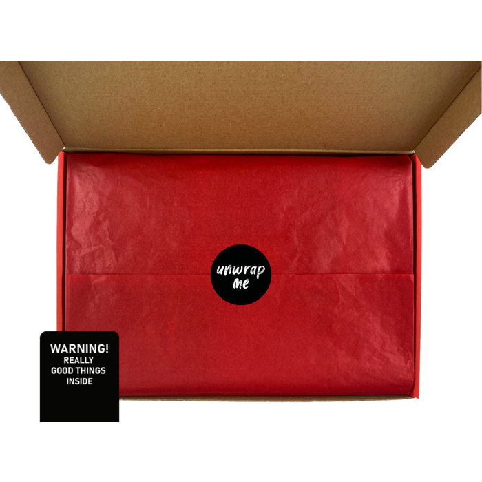 Naadloze sokken met chocolade Giftbox Glens Rood