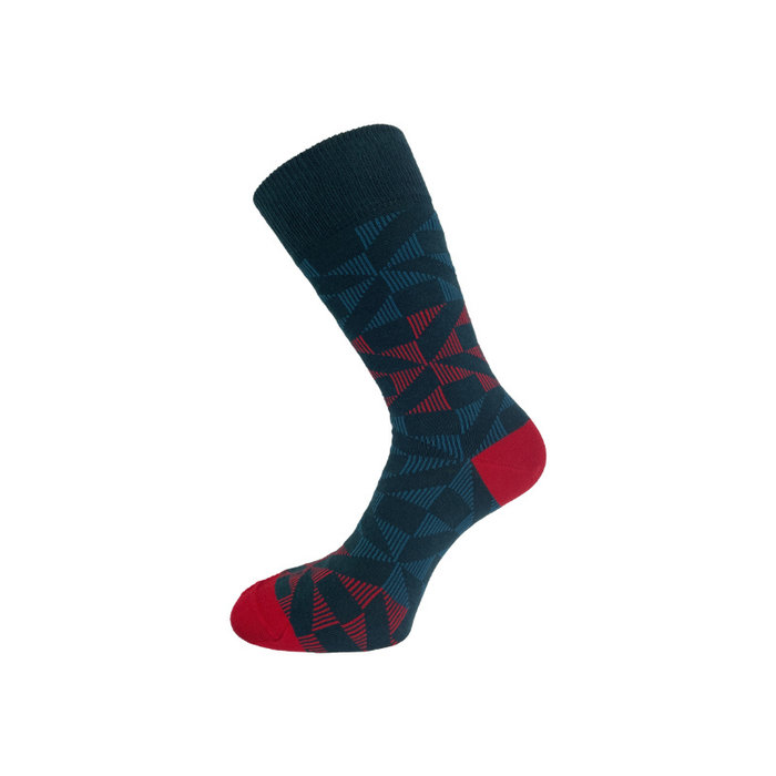 Naadloze sokken met chocolade Giftbox Glens Rood