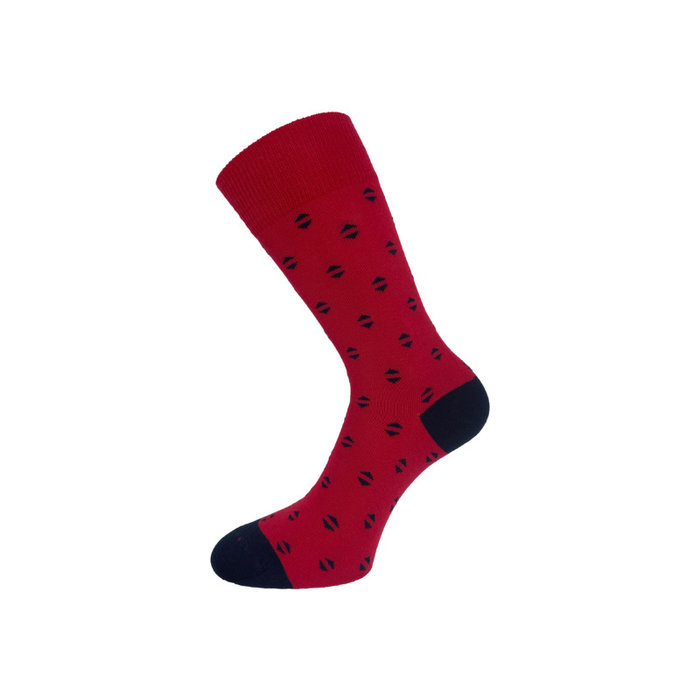 Naadloze sokken met chocolade Giftbox Glens Rood