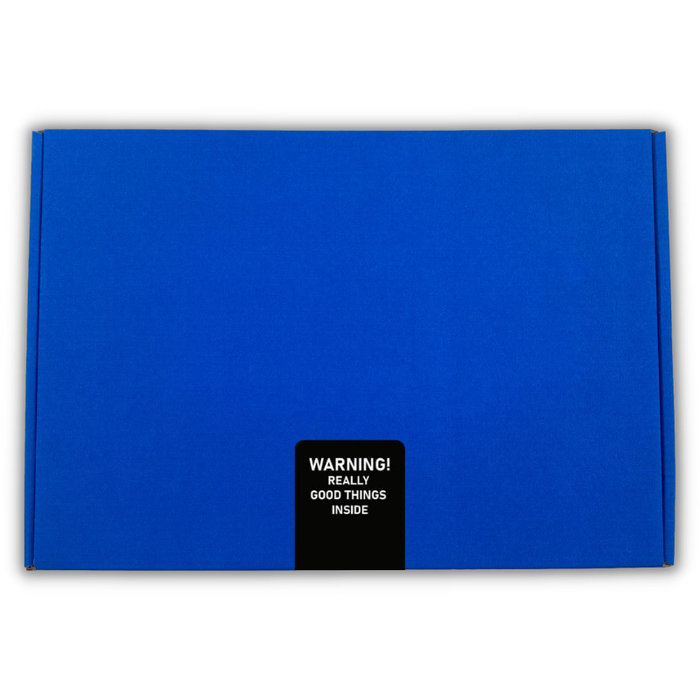 Vrolijke sokken met chocolade Giftbox Tropical Blauw