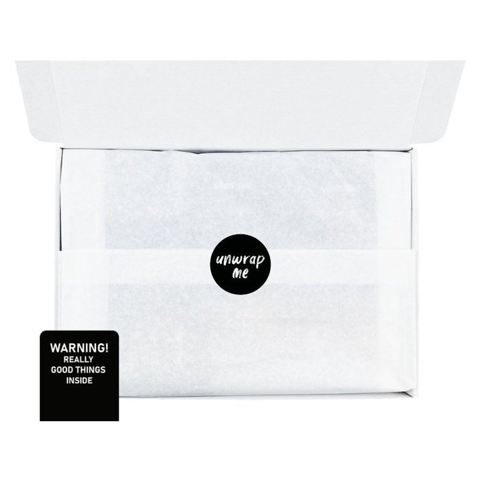 Naadloze sokken met chocolade Giftbox Munros Wit