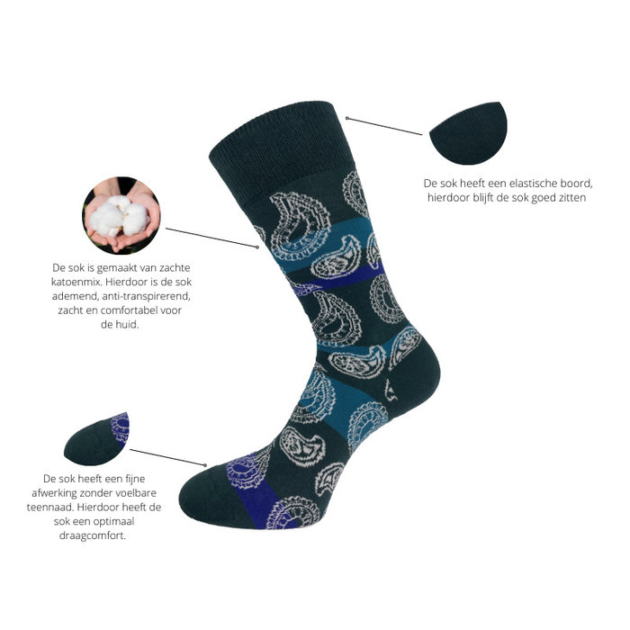 Naadloze sokken met chocolade Giftbox Munros Wit