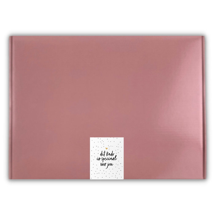 Merino wollen huissok met chocolade Cadeaupakket Roze