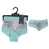 Dames Hipster kant leopard mint