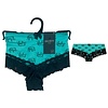 Dames Hipster kant olifant turquoise-zwart