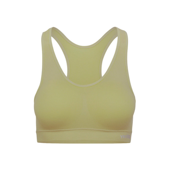 Microfiber sportbeha Racerback Uitneembare cups Kaki/Groen