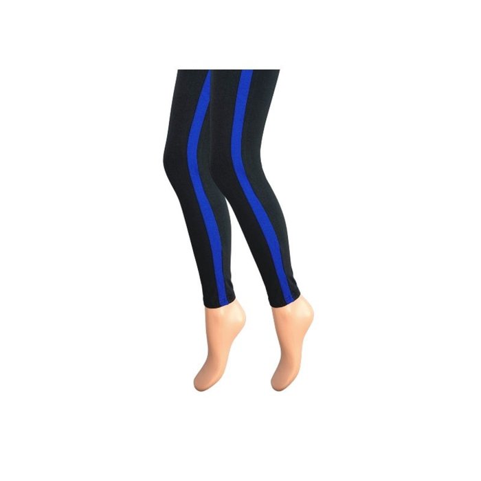 Dames legging Katoen Blauwe streep Zwart