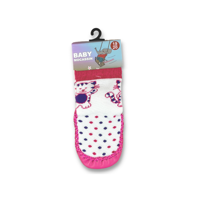 Baby Slofjes Meisjes Pantoffels Katjes Roze/Ecru