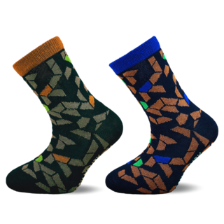 2 Paar kindersokken Naadloos - Grafisch