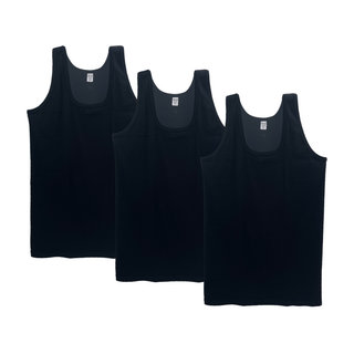 3 stuks onderhemd King size zwart 4XL/5XL