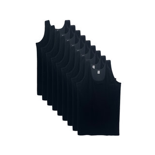9 stuks onderhemd King size zwart 4XL/5XL