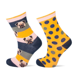 2 Paar meisjessokken Dogs and Dots