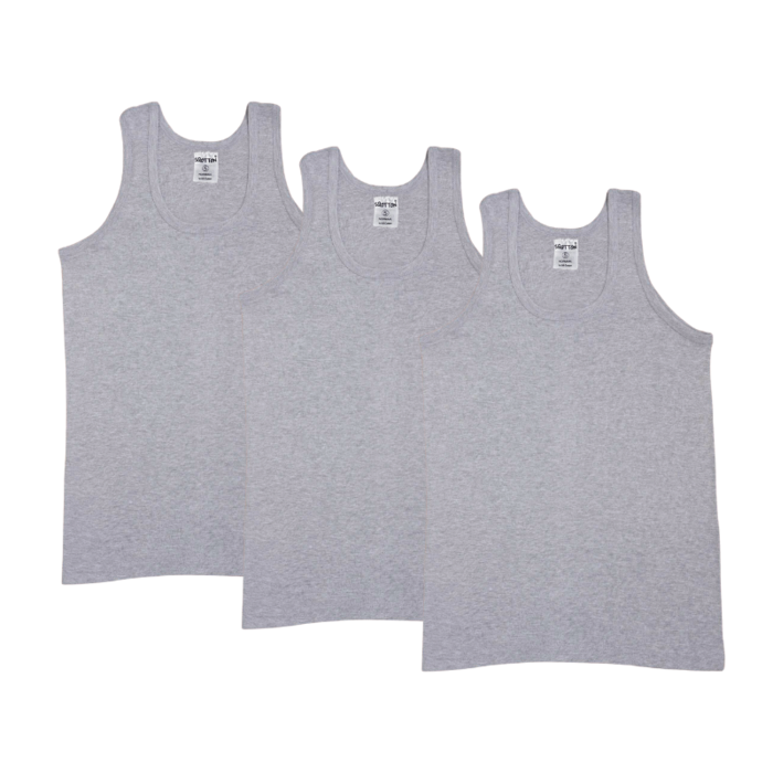 3 stuks onderhemd King size Grijs 4XL/5XL