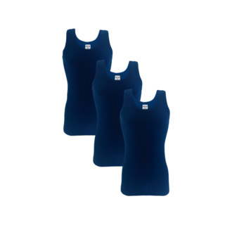 3 stuks Onderhemd 100% Katoen Marineblauw
