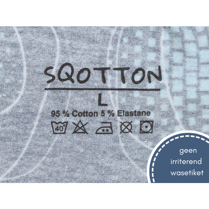 Boxershort - SQOTTON® - Scribble - Blauw