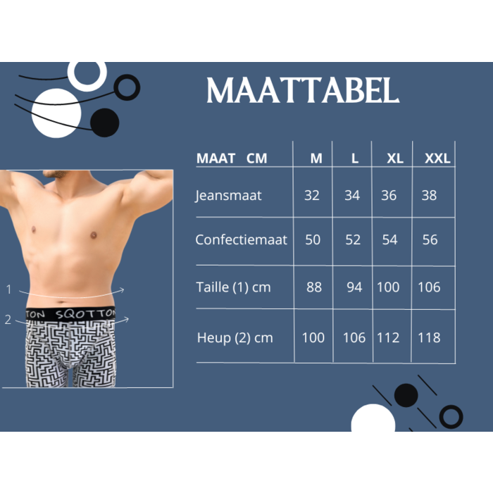 Boxershort - SQOTTON® - Doolhof - Grijs