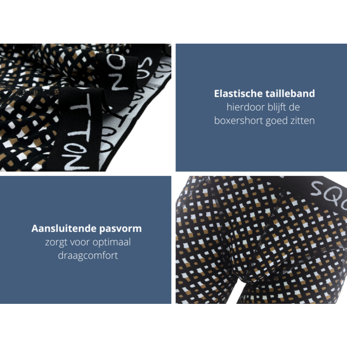 Boxershort - SQOTTON® - B-Style - Zwart