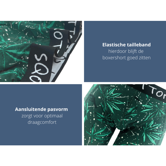 Boxershort - SQOTTON® - Wiet - Groen