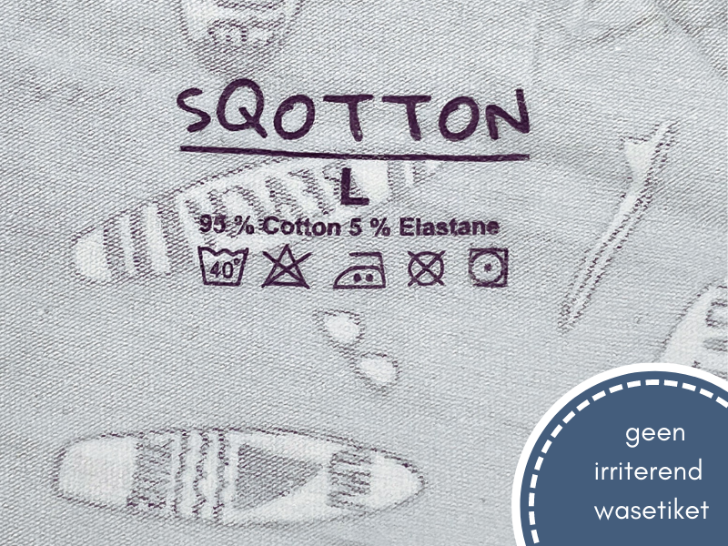 SQOTTON - Boxershort - Beach - Grijs