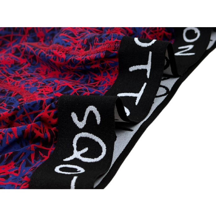 Boxershort - SQOTTON® - Criss Cross - Rood/Blauw