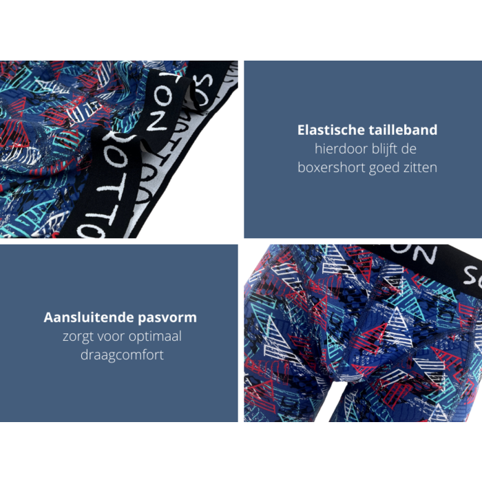 Boxershort - SQOTTON® - Sailing - Blauw