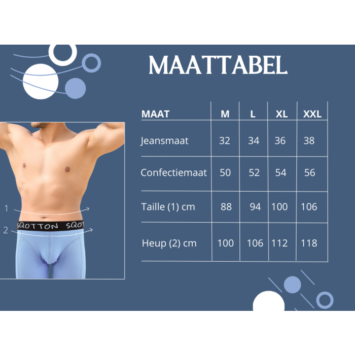 Boxershort - SQOTTON® - Basic - Retro Blauw