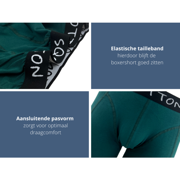 Boxershort - SQOTTON® - Basic - Groen