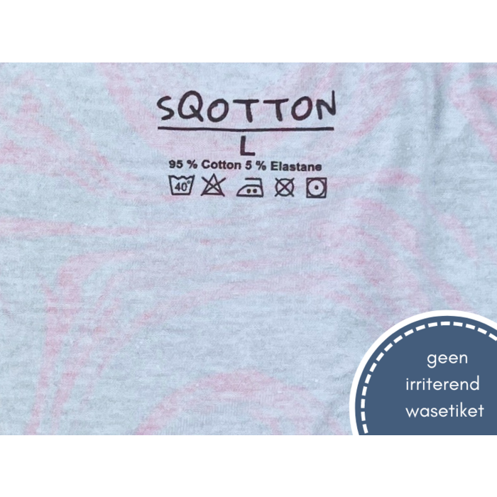 Boxershort - SQOTTON® - Golvend - Antraciet/Rood